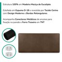 Ver imagem 5 de Cabeceira Painel Suspenso Casal 140 cm Luna Retangular Corino Canela Artte