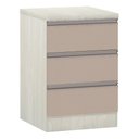 Ver imagem 1 de Mesa de Cabeceira 3 Gavetas 40cm Estrutura Legno Crema Prime Plus Luciane Móveis