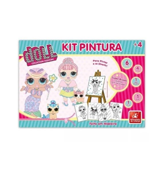 Kit De Pintura Didatico Infantil Patrulha Canina Com 4telas