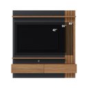 Ver imagem 4 de Painel Home Suspenso Juriti 1.5 para Sala de Tv até 65 Polegadas Noce Milano Preto Fosco Colibri