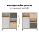Ver imagem 5 de Balcão para Escritório 2 Gavetas 1 Porta e 2 Nichos Erick Carvalho/branco/grafito
