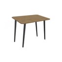 Ver imagem 1 de Mesa de Sala Jantar Iguaçu Aço C/tampo Madeirado 90x90cm Preto Fosco/nogueira - Kappesberg