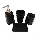 Ver imagem 1 de Kit 4pçs Banheiro Lavabo Modelagem 3d Premuim Cerâmica Luxo