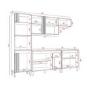 Ver imagem 2 de Cozinha Compacta Vitória com Balcão 120cm com Tampo e Balcão 70cm Cinamomo Branco Aramóveis