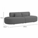 Ver imagem 3 de Sofá Luxuoso Modular Decoração Sala de Estar 230cm Noor