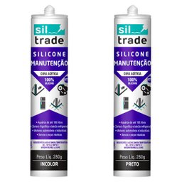 Silicone Siltrade 280Gr RTV Ideal para Aquários Cor:Preto - 3