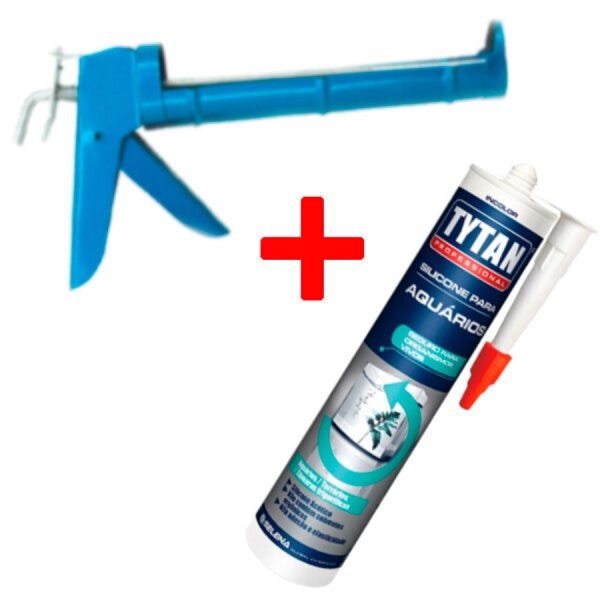 Combo1 Reparo - 1 Silicone Para Aquário Tytan + Aplicador - 5