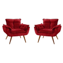 Ver imagem 1 de Kit 2 Poltronas Decorativa Recepção Clinica Opala Suede - Twdecora