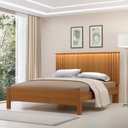 Ver imagem 1 de Cama de Casal 100% MDF com LED 123cm x 175cm Duo Marrom/Freijó