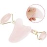 Rolo de quartzo rosa para rosto, cabeça dupla natural, versátil, rolo de pedra de jade super suave e - 3