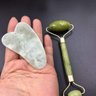 Rolo Massageador Facial Pedra Natural e Gua Sha guasha Jade - 6