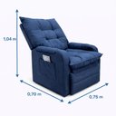 Ver imagem 2 de Poltrona Cadeira do Papai Safira Reclinavel Veludo - Sofatec