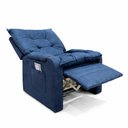 Ver imagem 4 de Poltrona Cadeira do Papai Safira Reclinavel Veludo - Sofatec