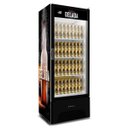 Ver imagem 2 de Cervejeira Expositor Vertical 220v Porta de Vidro 513/576 Litros Vn50ah Optima Adesivada - Metalfrio