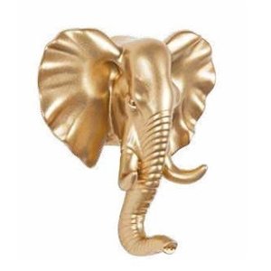 GANCHO DE PAREDE ELEFANTE DOURADO