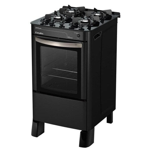 Fogão de Piso Esmaltec 4 Bocas Safira Glass Mesa de Vidro Preto Bivolt MadeiraMadeira Fogão de Piso Esmaltec 4 Bocas Safira Glass Mesa de Vidro Preto Bivolt MadeiraMadeira