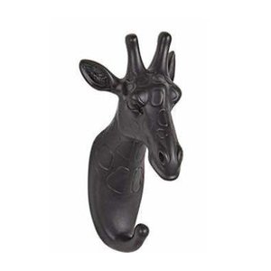 GANCHO DE PAREDE GIRAFA PRETA
