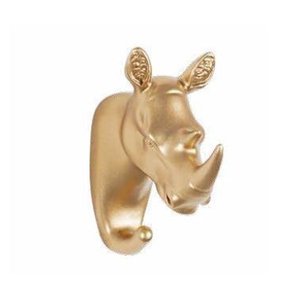 GANCHO DE PAREDE HIPOPÓTAMO DOURADO