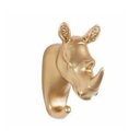Ver imagem 1 de GANCHO DE PAREDE HIPOPÓTAMO DOURADO