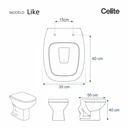 Ver imagem 2 de Assento Sanitário Fechamento Lento Like Branco para vaso Celite