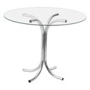 Ver imagem 3 de Conjunto Mesa de Jantar Redonda com Vidro 80cm com 4 Cadeiras Multimóveis CR50138 Marrom