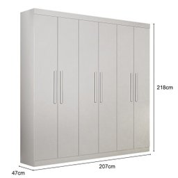 Guarda-Roupa 6 Portas Belem Valverde - Canion/Off-White - 3