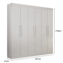 Ver imagem 3 de Guarda-Roupa 6 Portas Belem Valverde - Canion/Off-White