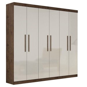 Guarda-Roupa 6 Portas Belem Valverde - Canion/Off-White
