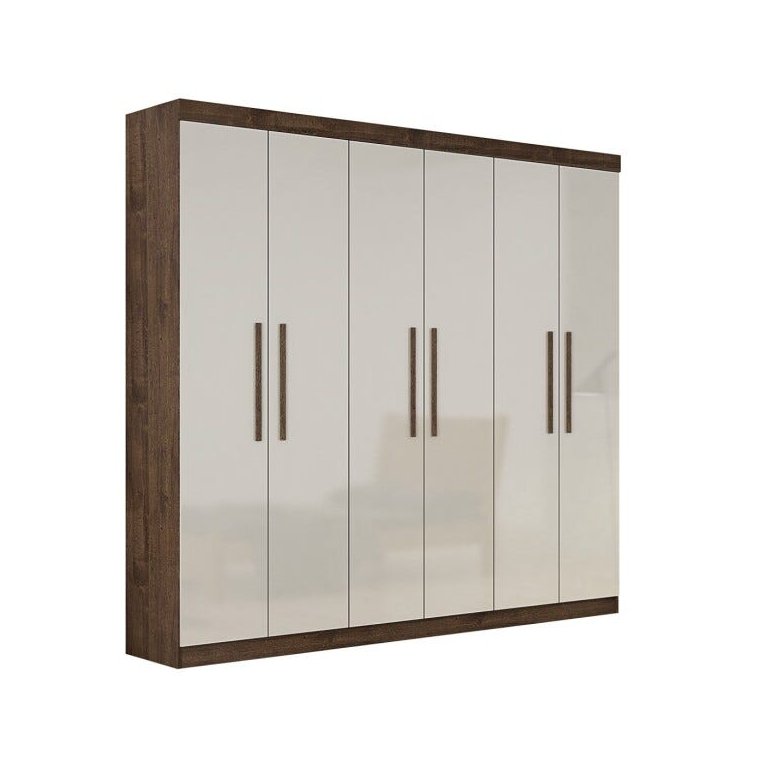 Guarda-Roupa 6 Portas Belem Valverde - Canion/Off-White
