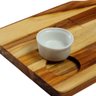 Tabua de Corte Servir Madeira com Recipiente de Porcelana FOKSI - 2