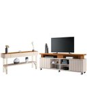 Ver imagem 1 de Rack Bancada Rivera 1.8 com Aparador Vivant Cinamomo Off White – Hb Móveis