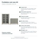 Ver imagem 4 de Kit Cristaleira com Buffet Bend Frisado Principal Incolar Grigio Metal Dourado
