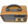 Rádio Retro A-3188 Vintage Am Fm Sw USB Bluetooth Bateria Recarregavel Madeira Estilo Antigo: Marrom - 4