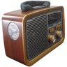 Rádio Retro A-3188 Vintage Am Fm Sw USB Bluetooth Bateria Recarregavel Madeira Estilo Antigo: Marrom - 3