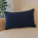 Ver imagem 2 de Capa de Almofada Atelier Cordão Retangular Azul Marinho 50x30