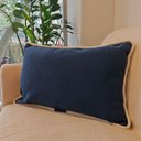 Ver imagem 1 de Capa de Almofada Atelier Cordão Retangular Azul Marinho 50x30