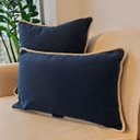 Ver imagem 6 de Capa de Almofada Atelier Cordão Retangular Azul Marinho 50x30