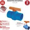 Registro de Esfera Solda Pvc Tamanho 75mm Sistema T.a.q Cor Azul Irriga Durín - 2