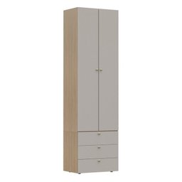 Guarda-Roupa 2 Módulos 2 Portas 3 Prateleiras 3 Gavetas Frame CabeCasa MadeiraMadeira - 2