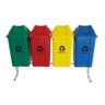 Conjunto para Coleta Seletiva 60l com 4 Lixeiras com Suporte - 1