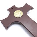 Ver imagem 4 de Crucifixo Madeira Medalha de São Bento Dourado 26 cm