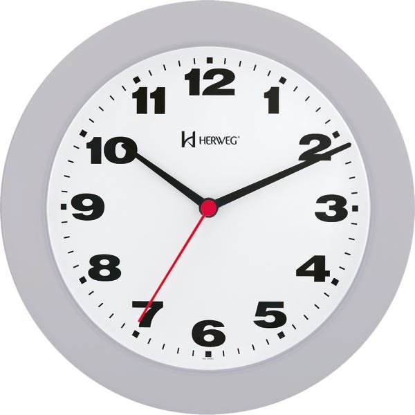 Relógio de Parede - Herweg - 21cm - Cinza - 610324 - 1