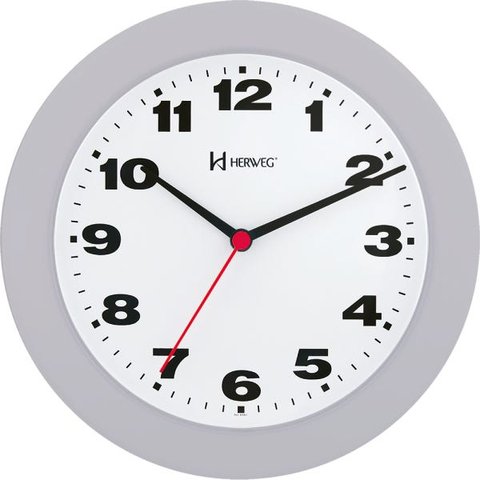 Relógio de Parede - Herweg - 21cm - Cinza - 610324