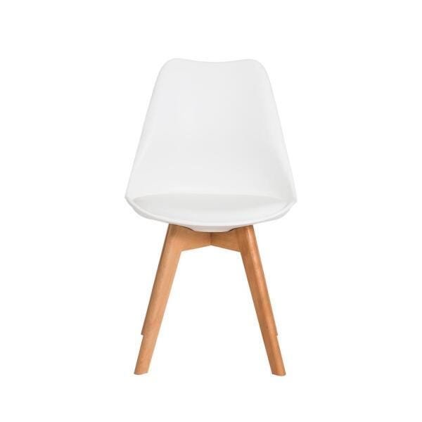 Kit 4 Cadeiras Mesa Sala de Jantar Saarinen Design Leda Wood Branca - 4