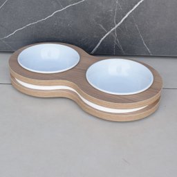 Comedouro Bebedouro Duplo Mdf Cães e Gatos - 5