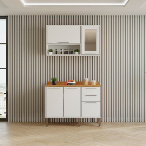 Cozinha Modulada Reflecta 2 Peças Paris Sallêto:branco