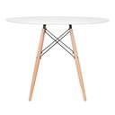 Ver imagem 3 de KIT - Mesa redonda Eames 100 cm branco + 6 cadeiras Eiffel DSW Nude