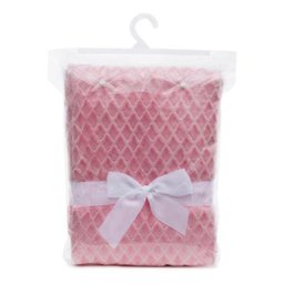 Manta de Microfibra com Sherpa Amor Bebê Soft - Rosa - Loaní - 2