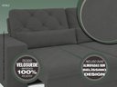 Ver imagem 3 de Sofá 5 Lugares Net Royale Assento Retrátil e Reclinável 2,50m (L) - Netsofas - Grafite