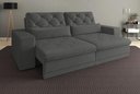 Ver imagem 1 de Sofá 5 Lugares Net Royale Assento Retrátil e Reclinável 2,50m (L) - Netsofas - Grafite